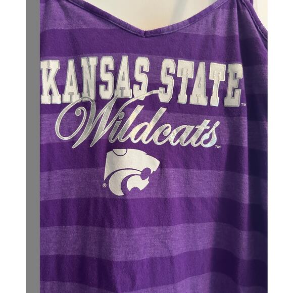 GUC Concepts Sport Purple Kansas State Ruffled Dress Spaghetti Straps Size L - Picture 4 of 5